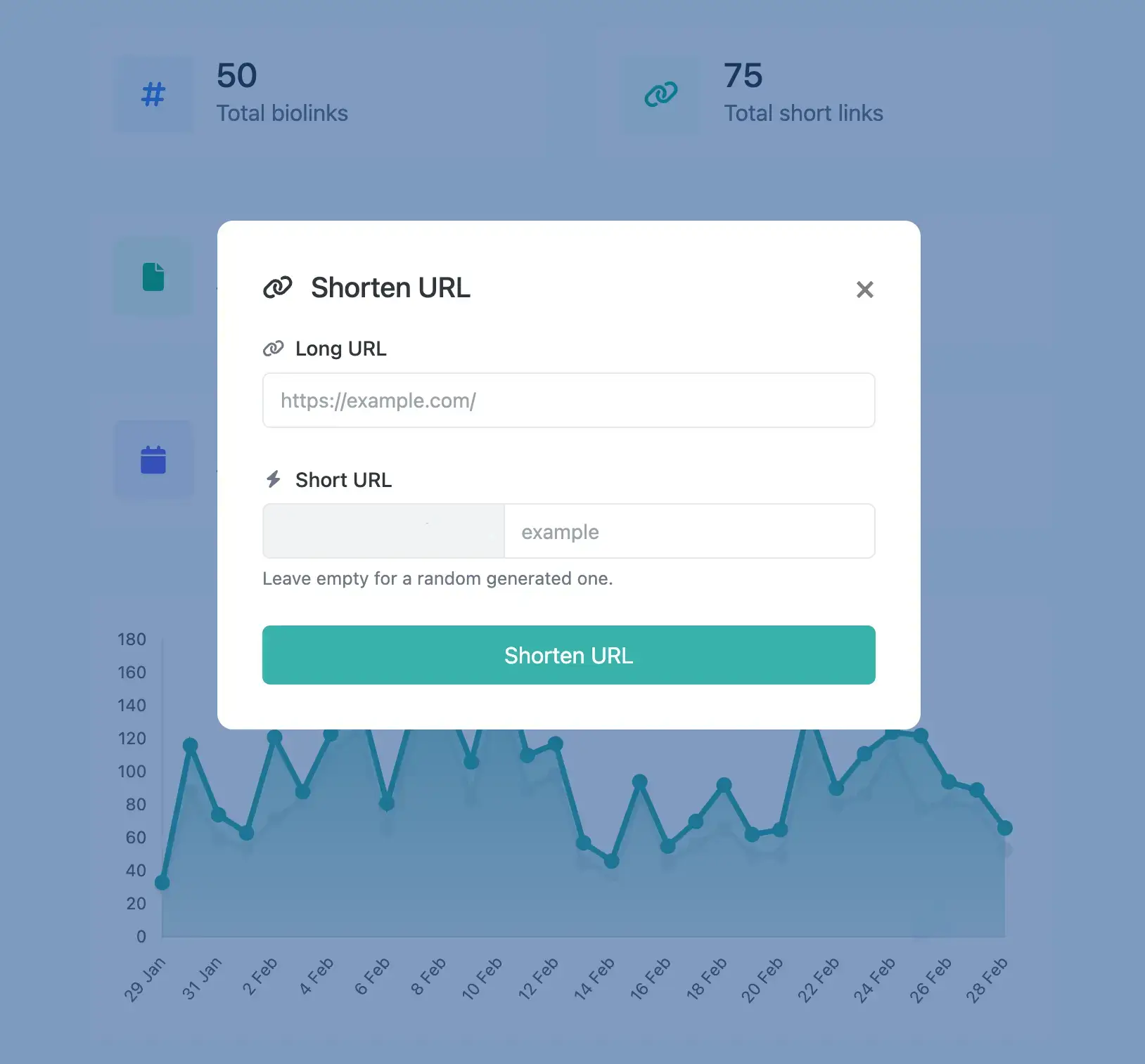 Screenshot of the app short URL editing page